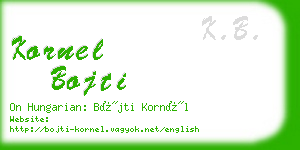 kornel bojti business card